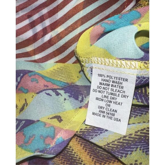 Elliot Lauren Sheer blouse  Balloon Sleeve sz s Round Neck Boho Bohemian - Picture 4 of 5